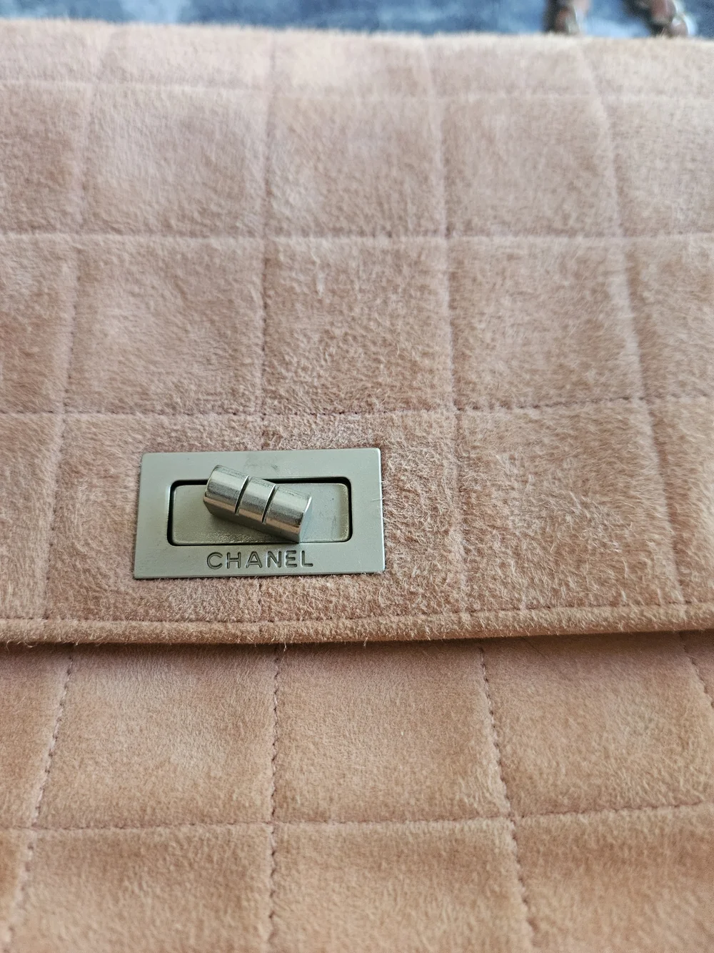 CHANEL 2.55 CHOCOLATE BAR FLAP- Pink Suede